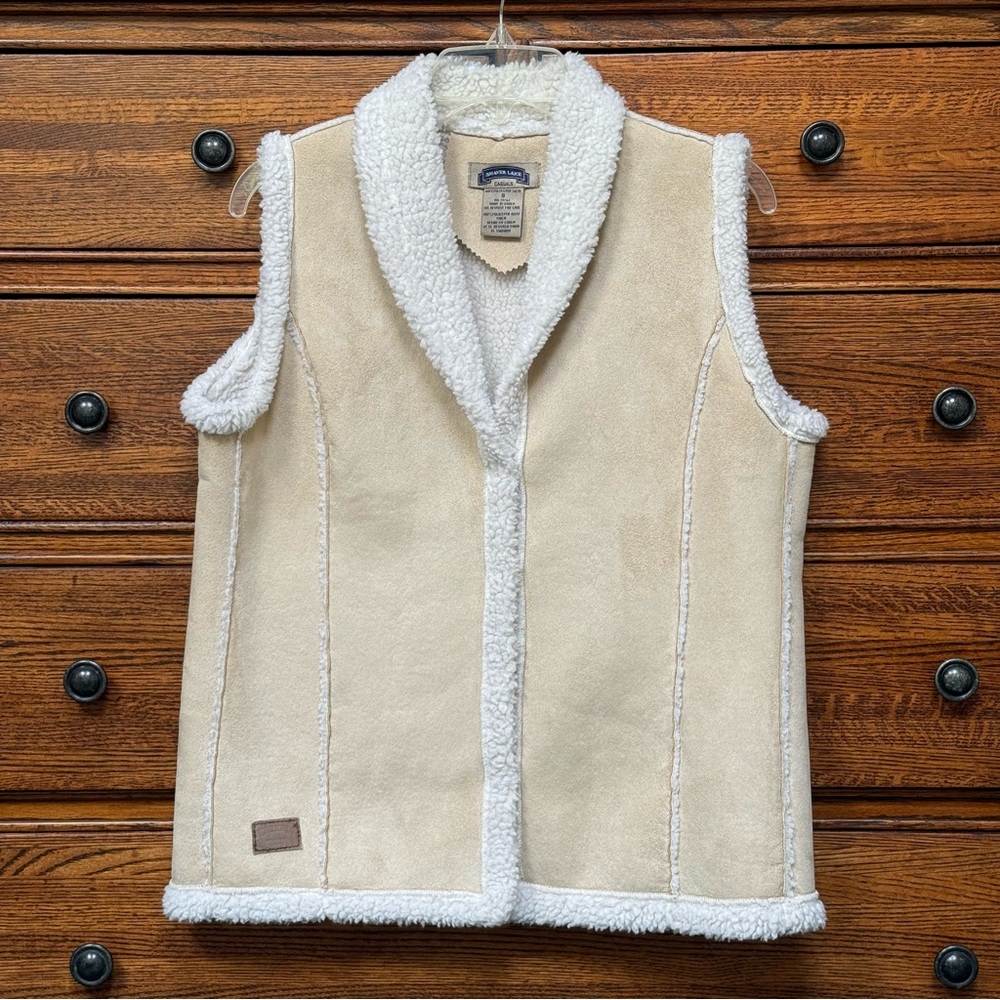 Vintage Shaver Lake Faux Shearling Vest size Small